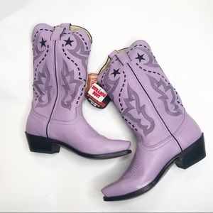 Durango | Lilac Leather Snip Toe Western Boots